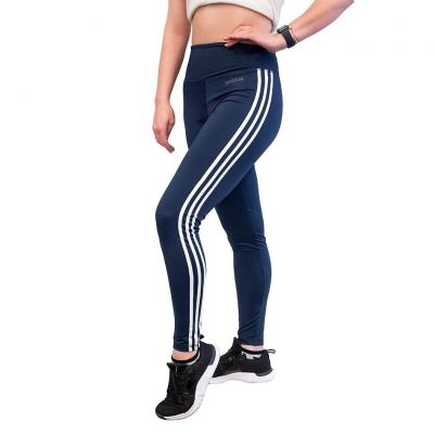 adidas Womens Designed 2 Move 3-Stripes Fashion High-Rise Long Tights  L $60